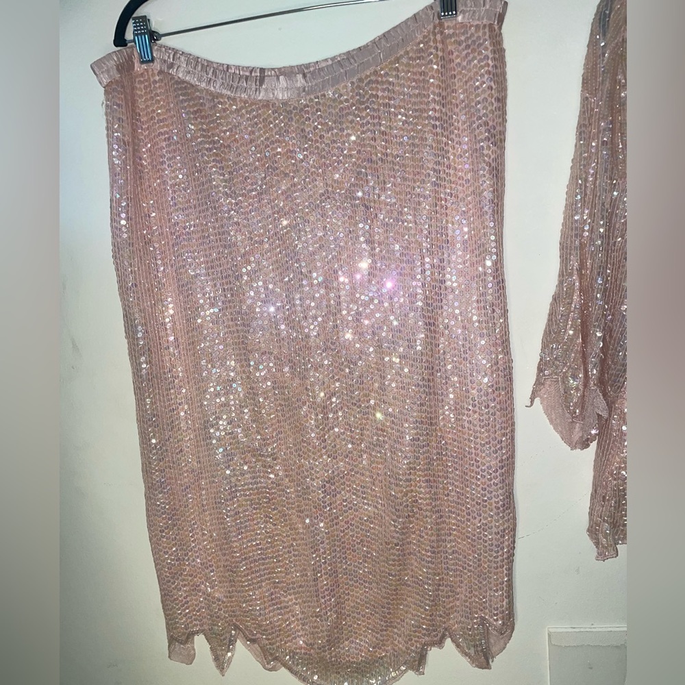 Silk Vintage beaded and sequin 2pc set - Picture 7 of 11